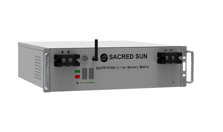 Sacred Sun 48 V 100 AH Rack Mounted Lithium Ion Battery
