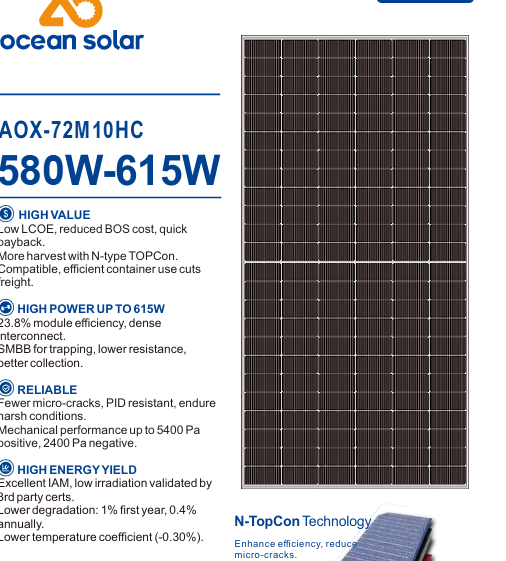 AOX-72M10HC 580-615W