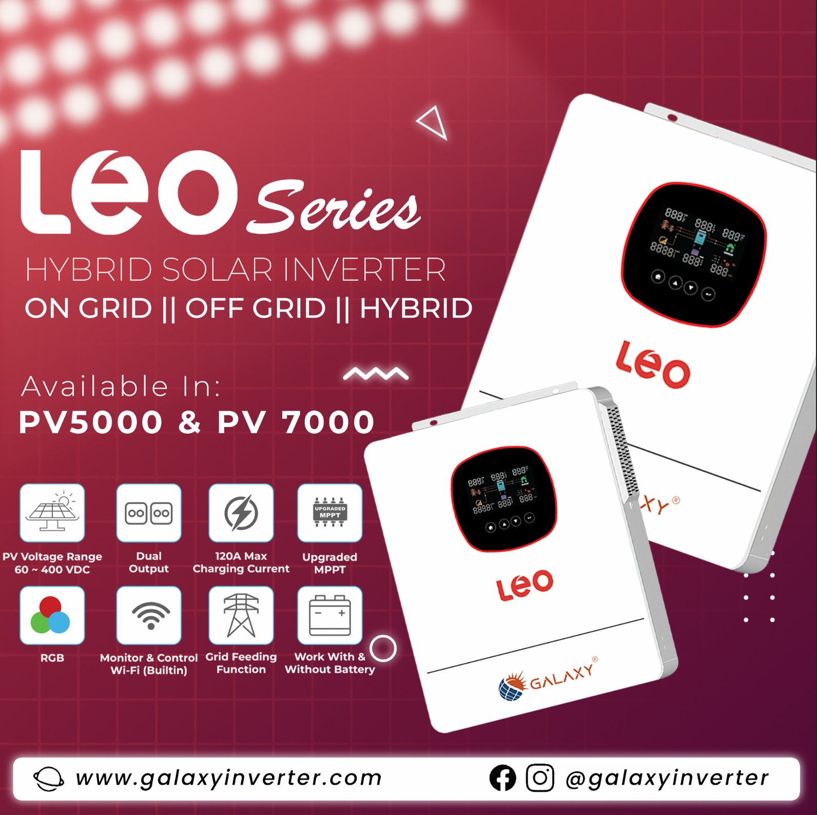 Galaxy Inverter – LEO Series – Hybrid Solar Inverter